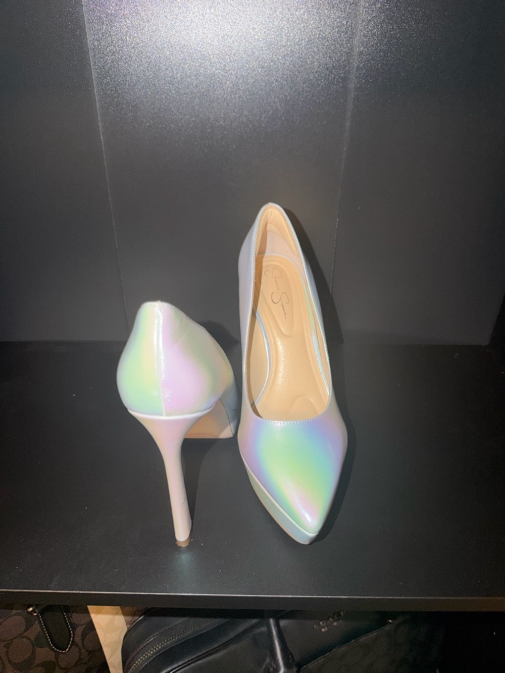 Jessica Simpson Iridescent Pastel Pointed-Toe Pumps - Picture 4 of 4